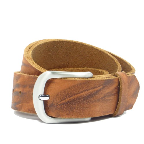 Ledergürtel breit braun - cm,