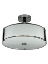 70er 80er Jahre Deckenlampe von Honsel Leuchten Germany Glas Chrome Space Age