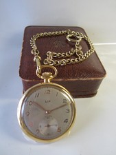 TU ," LIP , FRANCE , VERGOLDET , AUFZUG , KL. SEKUNDE , KETTE , BOX "um 1952