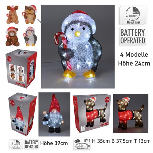 Led acryl figuren - acryl, 24/35/39cm