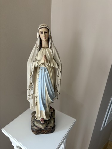 Alte madonna figur bunt - madonna,