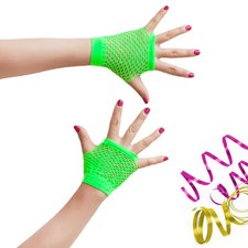 Netzhandschuhe in Neon Grün -