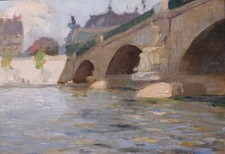 GEMÄLDE Antik Paris Seine