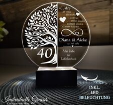 ❤ Gravur Aufsteller 40 Jahre