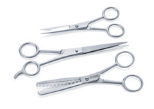 Haarschere 3er Set Friseurschere Effilierschere 5" 6" 7" Modelierschere Scheren