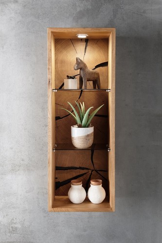 Wandregal 34x94cm massivholz - wandregal,