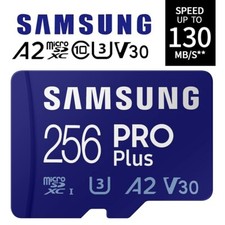 256GB Samsung Pro Plus Micro SD Speicherkarte SDXC U3 A2 V30 Class 10 130MB/S