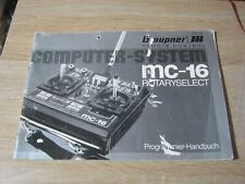 Graupner Anleitung  Sender MC 16  Programmierhandbuch