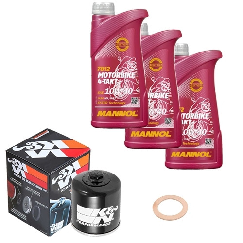 ölfilter set mannol - k&n,