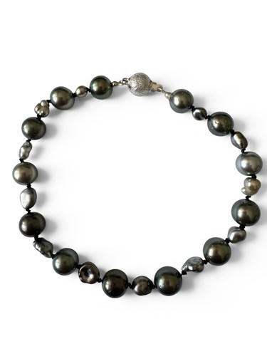 Tahitiperlen armband 585 - tahitiperlen, cm