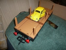 Playmobil / LGB  Spur G. gepflegter  Western Niederboard-Rungen-Flachwaggon. TOP