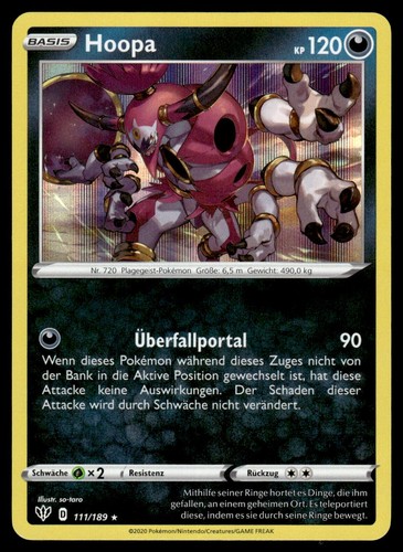 Hoopa 111 189 holo rare - hoopa,