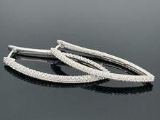 CREOLEN AUS 925/- SILBER RHODINIERT MIT ZIRKONIA  SCHMUCKJAGD