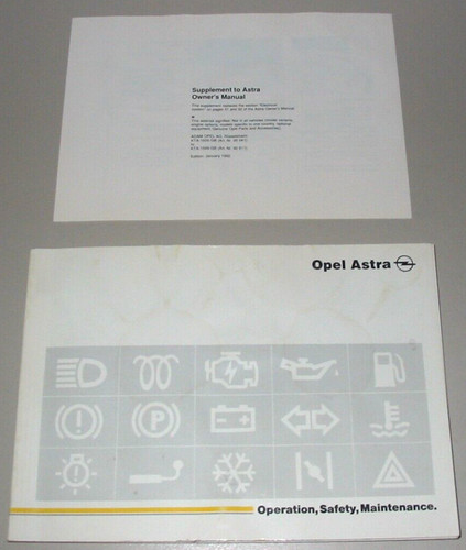Owner manual opel - owner´s, f