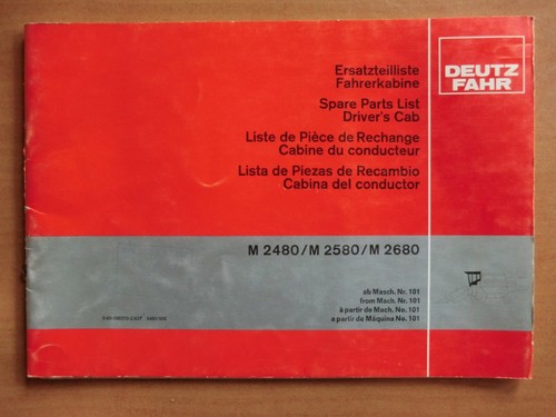 Deutz fahr ersatzteilliste - deutz,
