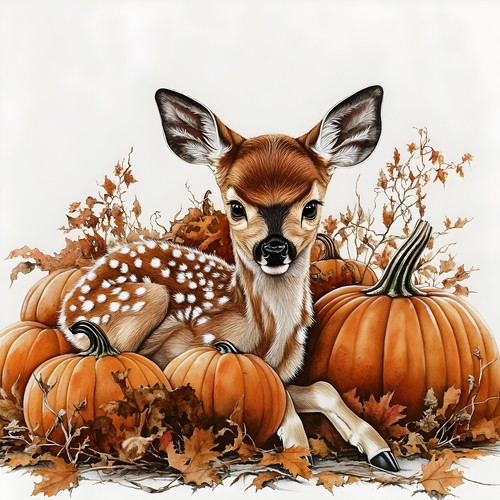 Deko bild rehkitz - rehkitz, herbst
