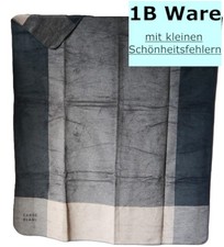 Kuscheldecke 150x200 Baumwolle Dralon flauschig warm grafisch grau braun 1b Ware