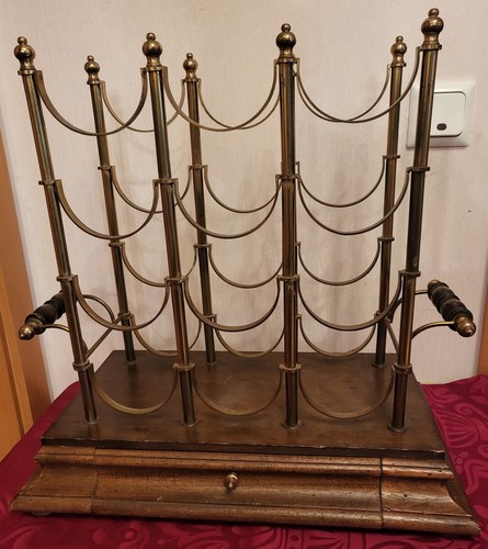 Tisch weinregal messing - messing, antik