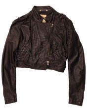 BAYSIDE Damen Crop Leder Biker