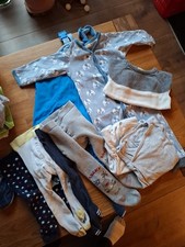Set Baby Kleidung Gr. 74 Schlafanzug Pullover Bodys Strumpfhosen Matschhose