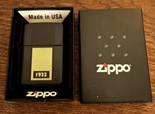 Zippo 2014 Zippo Logo 1932 schwarz matt Feuerzeug Ungezündet! Neu!