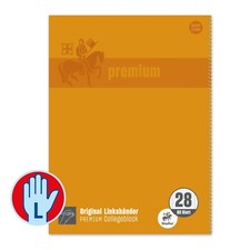 Staufen Collegeblock Style Linkshänder, Schreibblock Lin28 Doppelrand Kariert