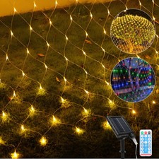 Solar Lichternetz Lichtervorhang Leuchte Fenster LED Lichterkette Licht IP44