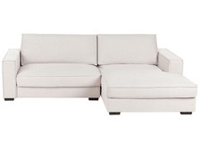 Ecksofa Stoff linksseitig hell