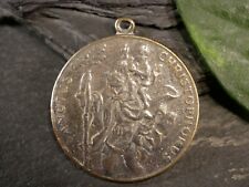 Silberfarbene Medaille Anhänger Heiliger Christophorus ADAC Adler