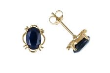 9 kt Gold Saphir Ohrstecker