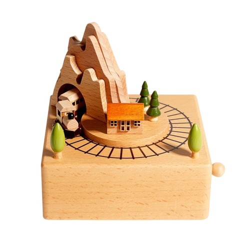 Drehbare spieluhr aus holz - drehbare,