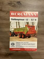 Orig. BERGMANN Stalldungstreuer Prospekt Brochure Traktor Landmaschinen D5