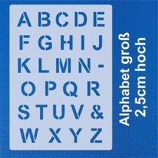 Alphabet Schrift-Schablonen
