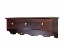 Wandgarderobe Hängeschrank Wandregal Massivholz 3 Schubladen B: 100 cm (4255)