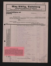 RADEBERG, Rechnung 1938, Max