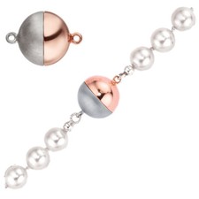 Verschluss 585 echt Rose-Weißgold Magnet Kettenschließe matt/glänzend 5,2g neu
