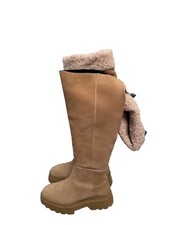 Zara Plateu Stiefel Wildleder