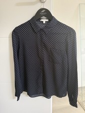 Blaue Bluse mit weißen Punkten Gr. S von Active USA NEU