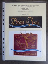 Bieretiketten, Bayern, Plattling, Bräu zur Isar Hausbrauerei im Hotel zur Isar
