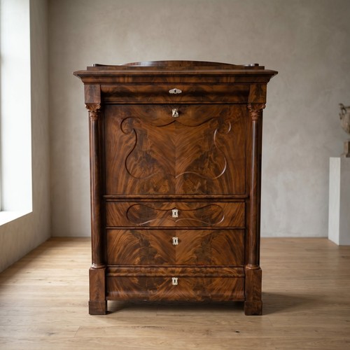 28717 sekretär biedermeier - sekretär,