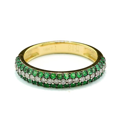 Smaragd brillant ring 750er - brillant,