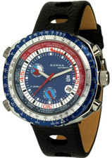 Sorna Worldtimer Automatikuhr Herrenuhr GMT Retro-Style Armbanduhr Vintage-Style