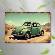 Blechschild Volkswagen VW Käfer Vintage Nostalgie Metallschild TEL2611