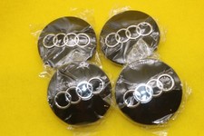 Audi Nabendeckel 4 Stk 68mm Schwarz Neu & OVP Felgendeckel 8D0 601170
