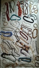 Schmuck-Konvolut Halsketten und Armkettchen teils mit Perlen - ungeprüft 