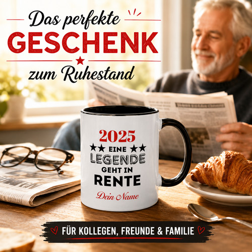 Personalisierte rentner tasse - personalisierte,
