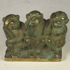 Drei Affen Bronze Nichts Sehen