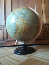 DDR Globus physikalischer Erdglobus Räths VEB Haack Verlag Gotha Bakelit 1950 er