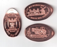 Elongated Coin, Meck-Pom, Dorf Mecklenburg, Kreisagrarmuseum, 3 M., komplett neu