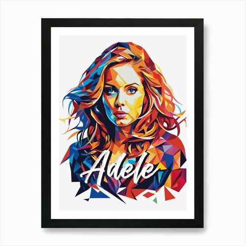 Adele portrait wpap pop - adele,
